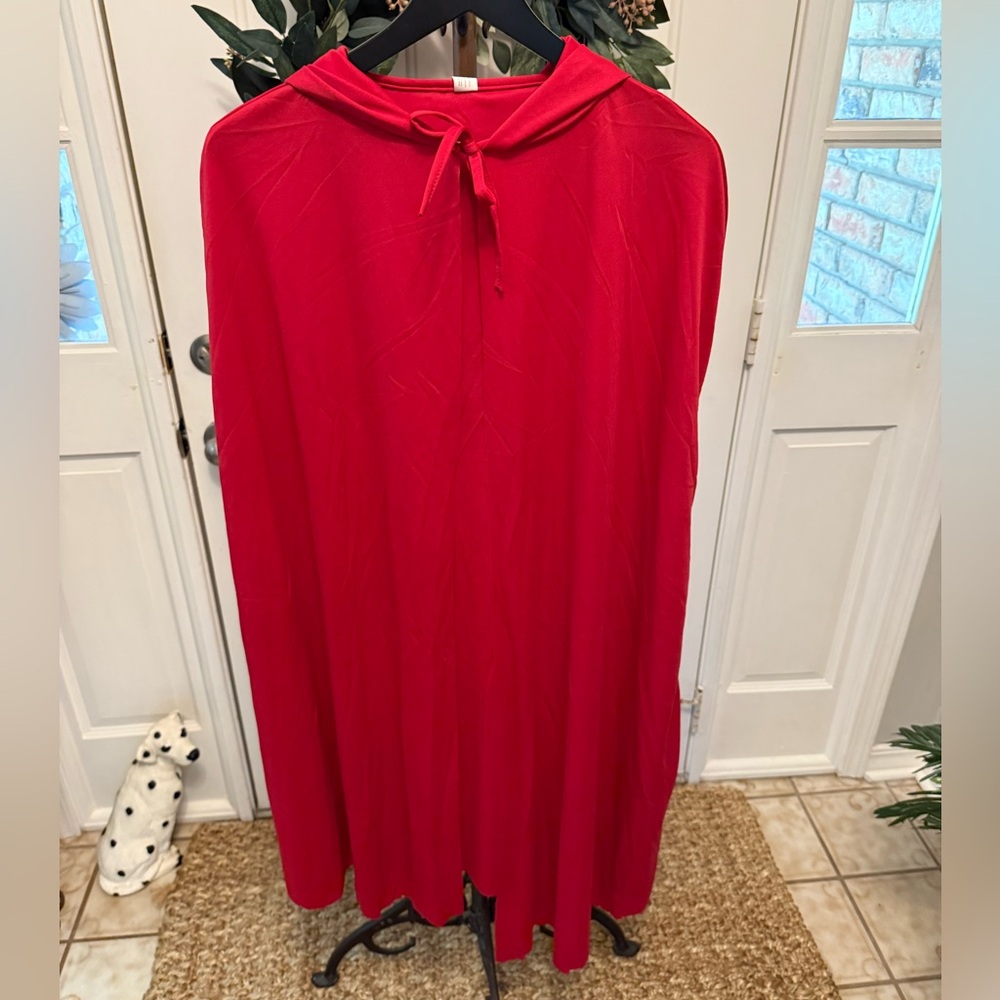 Halloween Costume Dress Up Red Hooded Cape Little Red Riding Hood OS